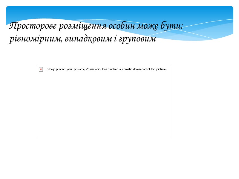 Просторове розміщення особин може бути:         